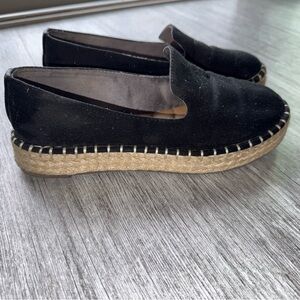 Black Espadrille Slip-On Shoes